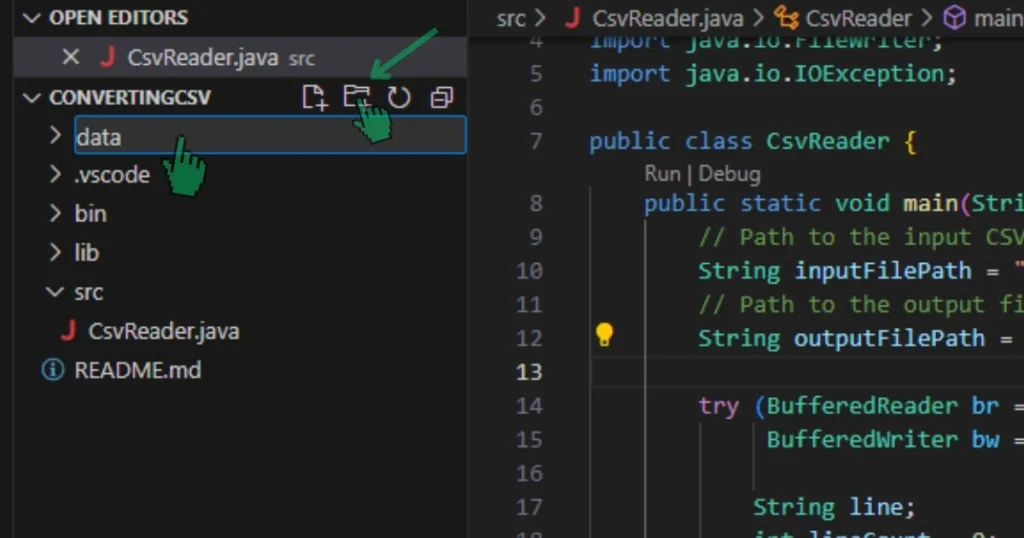 Converting CSV to String Causing Memory Issues (create data folder)